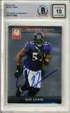 2012 Panini Elite #8 Ray Lewis Baltimore Ravens BAS Autograph 10