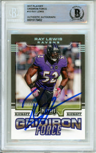 2017 Playoff Gridiron Force #10 Ray Lewis 185/199 Baltimore Ravens BAS Auto 10