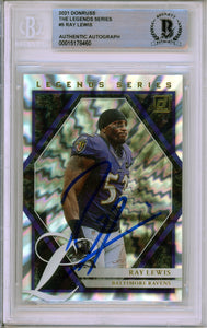 2021 Donruss The Legends Series #5 Ray Lewis Ravens BAS Autograph 10