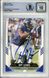 2021 Panini Score #93 Ray Lewis Baltimore Ravens BAS Autograph 10