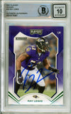 2021 Panini Playoff Kickoff #30 Ray Lewis Baltimore Ravens BAS Autograph 10