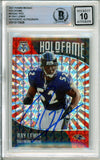 2021 Panini Mosaic Holofame Red #1 Ray Lewis Ravens BAS Autograph 10