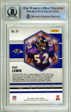 2021 Panini Mosaic #21 Ray Lewis Baltimore Ravens BAS Autograph 10