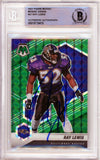 2021 Panini Mosaic Green #21 Ray Lewis Baltimore Ravens BAS Autograph