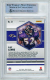 2021 Panini Mosaic Reactive Orange #21 Ray Lewis Ravens BAS Autograph