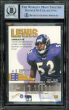 1998 Skybox Thunder #196 Ray Lewis Baltimore Ravens BAS Auto 10