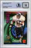 1998 Skybox Thunder #196 Ray Lewis Baltimore Ravens BAS Auto 10