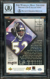 1997 Black Diamond #131 Ray Lewis Baltimore Ravens BAS Autograph 10