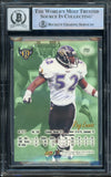 1997 Fleer Ultra #116 Ray Lewis Baltimore Ravens BAS Autograph 10