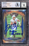 2020 Select Prizm Copper Die-Cut #144 Justin Herbert RC 348/355 Chargers BAS Autograph 10