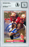 1995 Skybox Impact #190 Derrick Brooks RC Bucs BGS Autograph 10