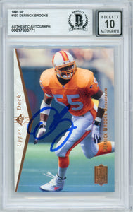 1995 Upper Deck SP #103 Derrick Brooks RC Bucs BGS Autograph 10