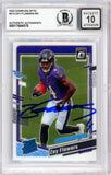 2023 Donruss Optic Rated Rookie #210 Zay Flowers RC Ravens BGS Autograph 10