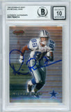 1999 Bowman's Best #72 Michael Irvin Dallas Cowboys BGS Autograph 10