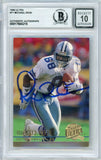 1994 Fleer Ultra #71 Michael Irvin Dallas Cowboys BGS Autograph 10