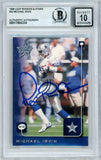 1999 Leaf Rookies & Stars #53 Michael Irvin Dallas Cowboys BGS Autograph 10