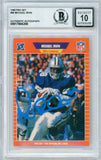 1989 Pro Set #89 Michael Irvin Dallas Cowboys BGS Autograph 10