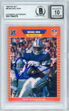 1989 Pro Set #89 Michael Irvin Dallas Cowboys BGS Autograph 10