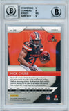 2018 Panini Prizm Blue Lazer #213 Nick Chubb RC Browns BGS 9 Autograph 10