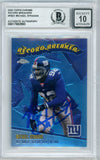 2003 Topps Chrome Record Breakers #RB21 Michael Strahan Giants BGS Autograph 10