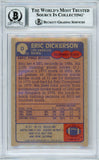 1985 Topps Box Bottoms #D Eric Dickerson w/ "HOF" Insc. Rams BGS Autograph 10