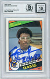 1984 Topps #280 Eric Dickerson RC w/ "ROY" Insc. Rams BGS Autograph 10