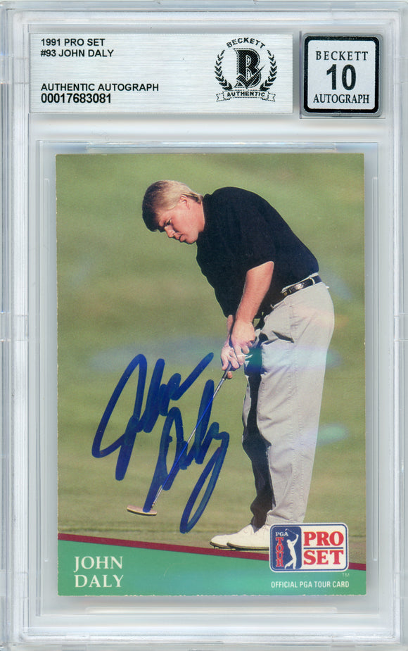 1991 Pro Set #93 John Daly RC BGS Autograph 10
