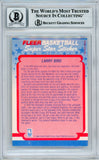 1988-89 Fleer Stickers #2 Larry Bird Celtics BGS Autograph 10
