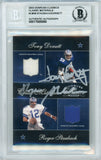 2003 Donruss Classics- Classic Materials #CM38 Staubach & Dorsett /100 Game Used Cowboys BGS Auto