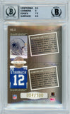 2001 Donruss Classics- Classic Combos #3 Staubach & Dorsett /100 Game Used Cowboys BGS 8 Auto 10