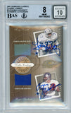 2001 Donruss Classics- Classic Combos #3 Staubach & Dorsett /100 Game Used Cowboys BGS 8 Auto 10