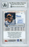 2000 Topps Gold Label Class 2 #31 Kurt Warner Rams BGS Autograph 10