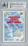 1993 Topps - Team Leaders #265 Warren Moon w/ "HOF" Houston Oilers BGS Autograph 10
