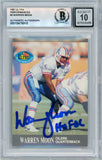 1991 Ultra Performances #5 Warren Moon w/ "HOF" Houston Oilers BGS Autograph 10