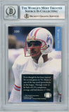 1992 Playoff #100 Warren Moon w/ "HOF" Houston Oilers BGS Autograph 10