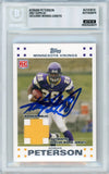 2007 Topps - Exclusive Rookies Relic Wht #3 Adrian Peterson RC Vikings BGS Auto 10
