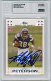 2007 Topps - Exclusive Rookies Wht #3 Adrian Peterson Vikings BGS Autograph 10