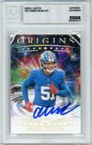 2025 Origins #112 Abdul Carter Rookie New York Giants BGS Autograph 10