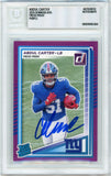 2025 Donruss - Purple Press Proof #315 Abdul Carter RC New York Giants BGS Autograph