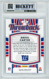2025 Donruss - Throwback #49 Abdul Carter RC New York Giants BGS Autograph 10