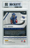 2019 Prizm - Lazer Prizm #344 AJ Brown RC Tennessee Titans BGS 9 Autograph 10