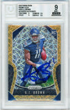 2019 Prizm - Lazer Prizm #344 AJ Brown RC Tennessee Titans BGS 9 Autograph 10