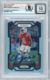 2023 Prizm - Silver Prizm #369 Christian Gonzalez RC New England Patriots BGS Auto 10