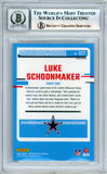2023 Donruss Optic - Holo #227 Luke Schoonmaker RC Dallas Cowboys BGS Autograph 10