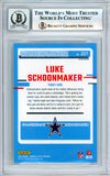 2023 Donruss Optic - Holo #227 Luke Schoonmaker RC Dallas Cowboys BGS Autograph 10