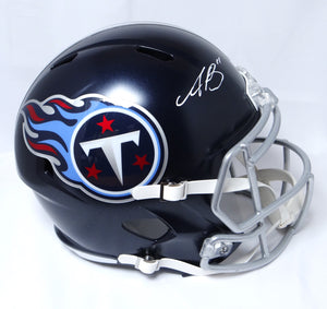 AJ Brown Autographed Tennessee Titans F/S Speed Helmet-Beckett W Hologram