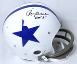 Roger Staubach Signed Cowboys F/S 60-63 TB TK Helmet W/ HOF- JSA W Auth *Black