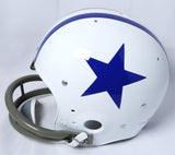 Roger Staubach Signed Cowboys F/S 60-63 TB TK Helmet W/ HOF- JSA W Auth *Black