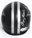 Roger Staubach Autographed Cowboys Eclipse Speed Mini Helmet- Beckett *Silver