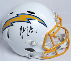 Austin Ekeler Autographed Chargers Replica Speed F/S Helmet - Beckett W *Black